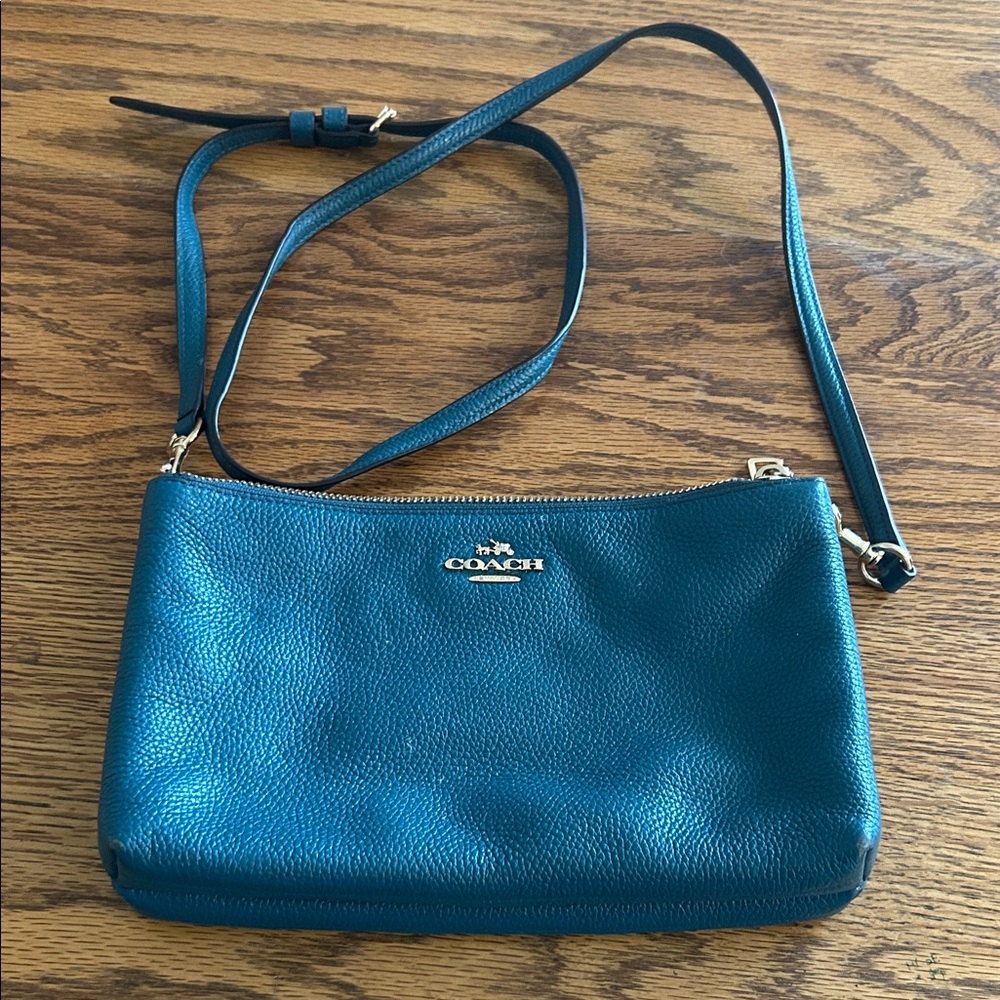 Coach Blue Leather Crossbody Bag